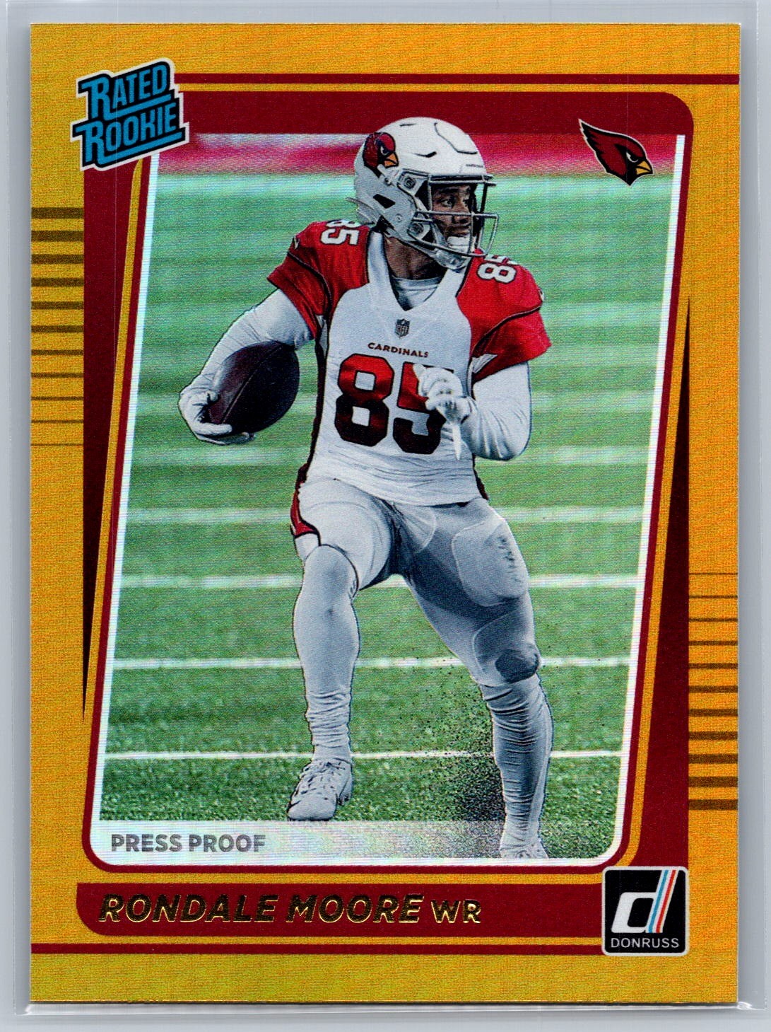 Rondale Moore 2021 Donruss #270 Rated Rookie Gold Proof Premium