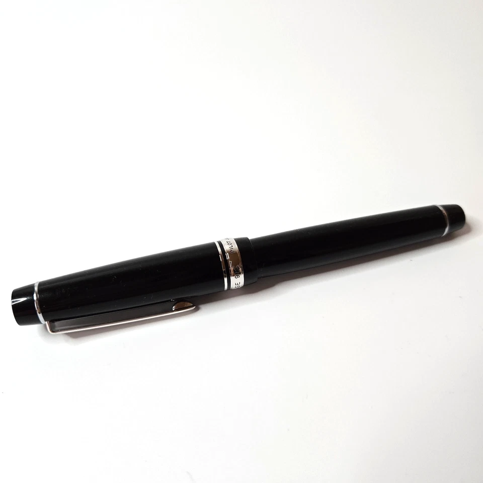 Caneta-tinteiro Pilot Heritage 912 FKVH-2MR-B SU nova na caixa resina preta ouro 14K Japão - Imagem 4 de 4