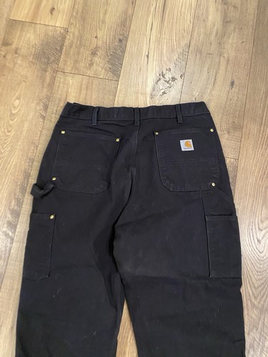 Carhartt B01 BLK Double Knee Carpenter Pants Men’s 36x32 Loose Fit Made In USA - Picture 4 of 6