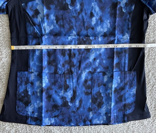 Koi Lite Scrub Top Damen Gr. Medium Blau Raquel Camo Visions Stretch Pflege - Bild 10 von 11