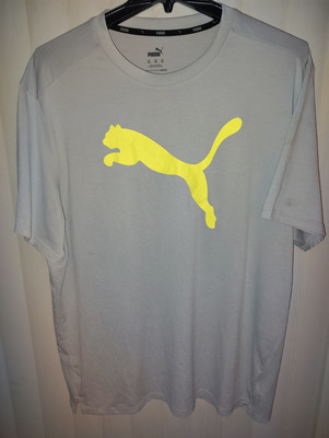 Puma T-Shirt Men's  Short Sleeve Soft Comfortable Gray ActivewearSz XXL+  SOCKS