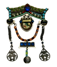 Ayala Bar Boho Spilla Spilla Perline Mosaico Colorato Pendente Charms Gioielli Artigianali