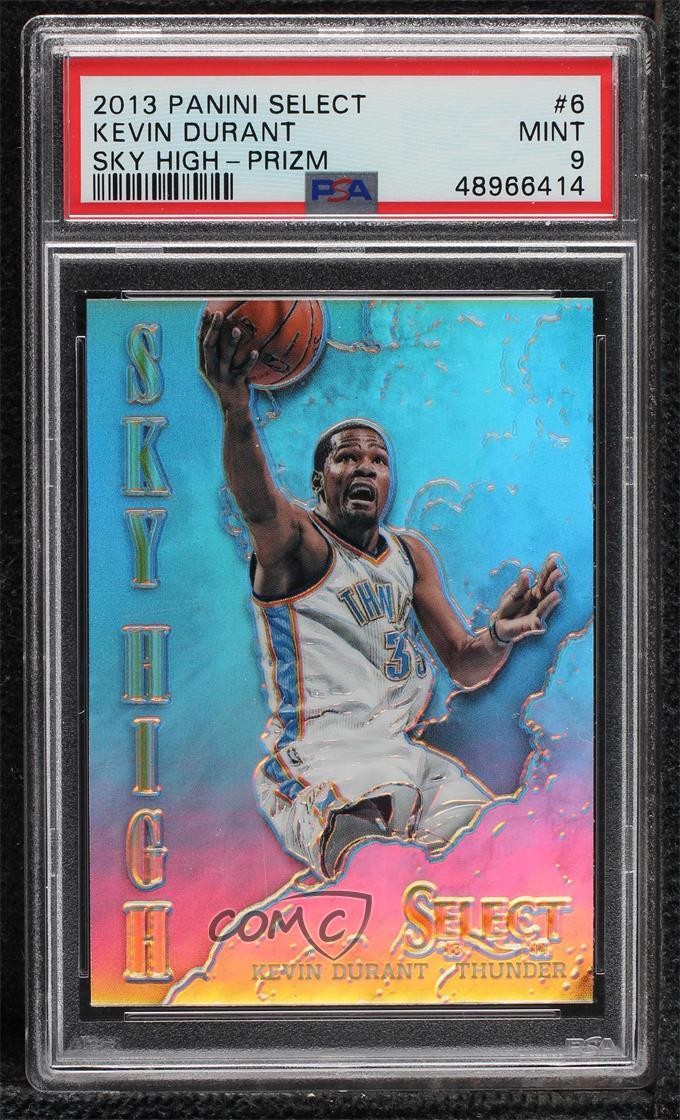 2013-14 Panini Select Sky High Silver Prizm Kevin Durant #6 PSA 9 MINT 5lz