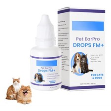 Pet EarPro Drops 20ml,Professional Ear Drops for Dogs and Cats Ear Mite Cleaning