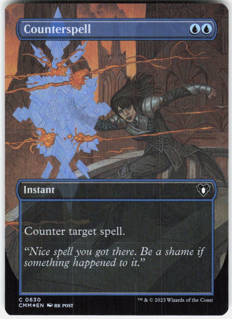 Counterspell (Borderless) 630 Commander Masters Magic: The Gathering Foil NM/M