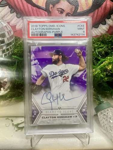 2018 Topps Diamond Icons Clayton Kershaw Auto 6/10 PSA Mint 9