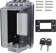 Baby Safety Outlet Cover Box-Key Lock for Much Better Toddler 1 Pack, black