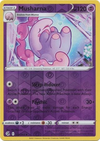 MUSHARNA 122/264 FUSION STRIKE POKEMON (REVERSE HOLO, NM)