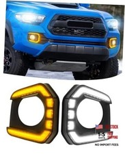 LED Fog Lights Assemblies DRL Daytime Running Lights Amber for 2016-2023 Tacoma