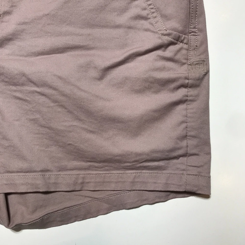 Shorts chino tático feminino 5.11 10 rosa malva cintura média 5 polegadas midi elástico - Imagem 4 de 4