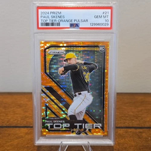 2024 Panini Prizm Top Tier Orange Pulsar /399 Paul Skenes #21 PSA 10 Rookie
