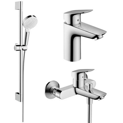 Hansgrohe Logis  Bad-Set: Wannenarmatur + Waschtischmischer + Croma 100 Vario