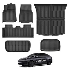 MYCO 2025 2026 Tesla Model Y Juniper Floor Mats 5-Seater, Set of 6 Custom Fit