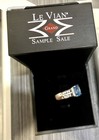 LeVian 14K White Gold Blue Topaz H-I SI2 Chocolate Diamond 2.29 ct Ring Size 4.5 — photo 10