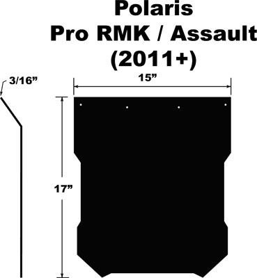 Proven Design Products Snow Flap for 2016-2017 Polaris 800 RMK Assault 155 3in.
