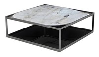 Grauer Metall Couchtisch Modern Elegant