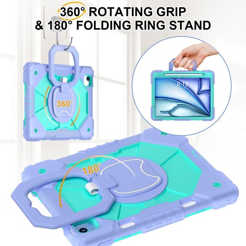 Case For iPad 6/7/8/9/10th Air 6 5 4 Pro 11 2024 Shockproof Rugged Stand Cover - Picture 147 of 174