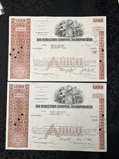 Akcje, historyczne papiery wartościowe, Air Reduction Company, Dewaluacja, 2 sztuki, Doskonały