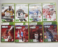 8x Game Bundle Xbox 360 NBA 2K 11,12,13,14,15 - NBA Live 08,09,10 All w' Manual