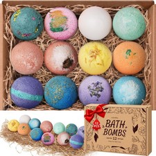 CalmNfiz Bath Bombs for Women, Bath Set, Natural Bubble Bathbombs with