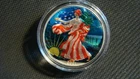 2001 - 1oz Fine Silver Eagle Colorized With Liberty Walking From A Local Estate