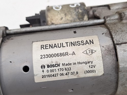 2016 RENAULT KADJAR Mk1 1.6L Diesel 6 Speed Manual STARTER MOTOR R9M414 - Picture 6 of 6