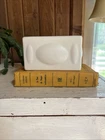 MCM Haeger Pottery #40 Rectangle Matte White Planter 3x5 Inches