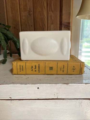 MCM Haeger Pottery #40 Rectangle Matte White Planter 3x5 Inches