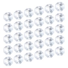 Clear K9 Crystal Octagon Beads 14mm Arts Crafts Chandelier Prisms, 60 Pack