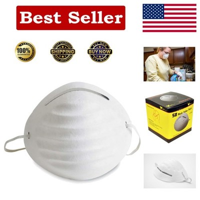 50-Pack Non-Toxic Dust Masks - Lightweight, Comfortable & Disposable Protection