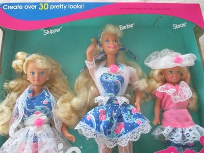 Barbie Sharin' Sisters Gift Set Mattel 1992-Barbie-Skipper-Stacie