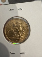 Great Britain 1889 Gold 1 Sovereign Queen Victoria Jubilee