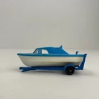 Vintage Lesney Matchbox Blue Boat & Trailer #9