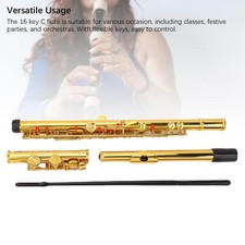 C Flute 16 Keys Closed Hole Cupronickel With Split E Key For Student Beginner