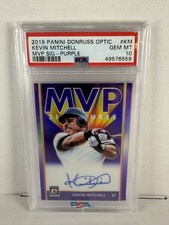 2019 Panini Donruss Optic #KM Kevin Mitchell MVP Signature- Purple PSA 10 Pop 1!