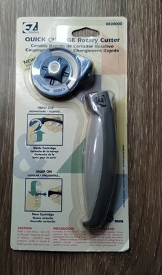Wrights EZ Change Quick Change Rotary Cutter 45 mm  Quilting Fabric Cutter NIP