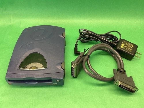 Iomega ZIP Z250S External Drive & Data Cable & Power Supply - UNTESTED