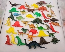 Lot of 40 Dinosaur T-Rex Stegosaurus VTG/Modern Action Figures Plastic Toys