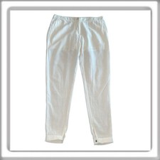 Shades of Grey by Micah Cohen Men’s Linen Blend Joggers Pants Cream Size Small