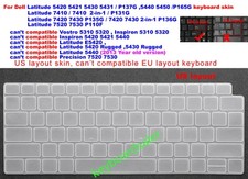 US Keyboard Skin For Dell Latitude 5420 5430 5431 5440 5450 7420 7430 7520 7530