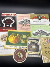 50 Vintage Original FRENCH LIQUOR LABEL COLLECTION 1920s-40s Bottle Labels LOT