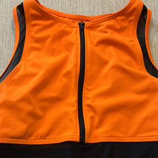 Balera Girls LC Orange Sleeveless Zip Front Dance Leotard Unitard Polyester