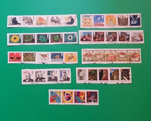 GB 1995 COMMEMORATIVE STAMPS YEAR PACK = 9 FINE USED SETS EX FDC ON PIECE #4245