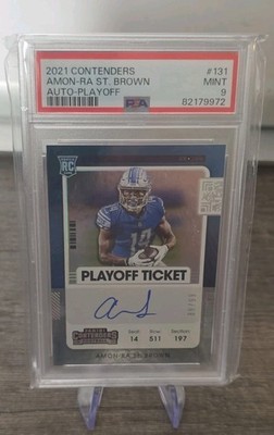 2021 Panini Contenders - Rookie Ticket RPS Amon-Ra St. Brown #131 Playoff Ticket