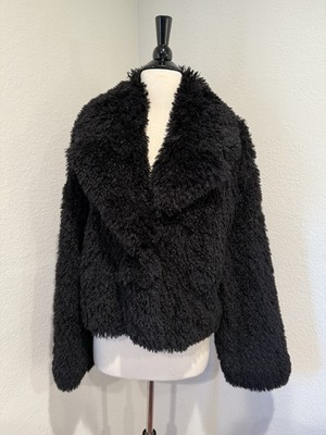 Stand Studio Samara Faux Fur Jacket Black NWT Size 42