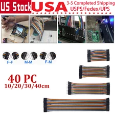 Dupont Cable Jumper 40 Wire 10-40cm F-M F-F M-M For Arduino Raspberry Breadboard