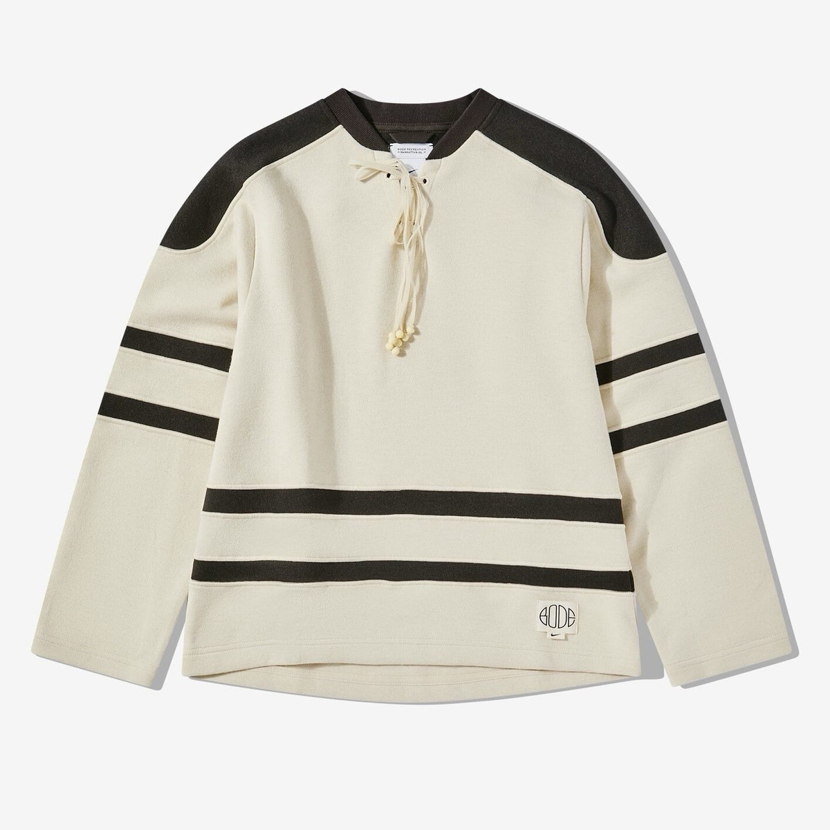 Nike x BODE Rec Lacing Knit Cream Brown Long Sleeve, Size M