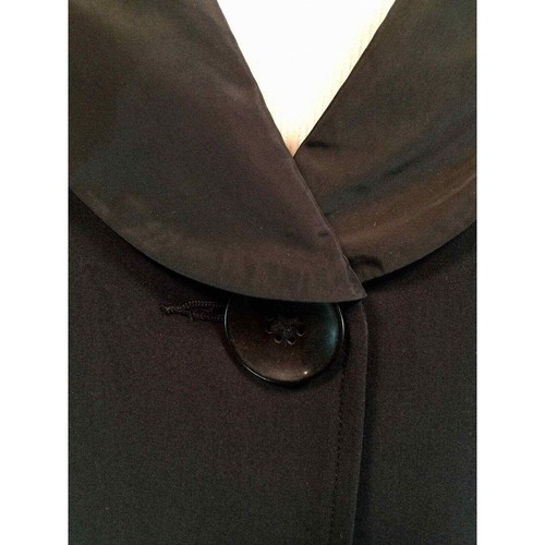 CAbi #917 Black Dinner Vest Size 8 Sleeveless Ruffle Top One Button Lined - Picture 6 of 9