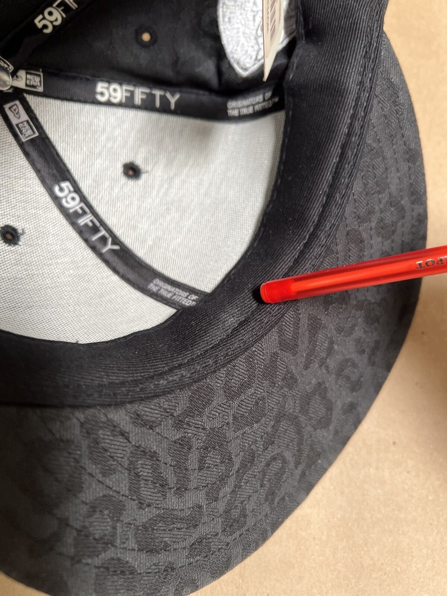 FW09 Supreme New Era NY Bones Woven Leopard 7 1/2 Black Hat FW09 Supreme New Era NY Bones Woven Leopard 7 1/2 Black Hat