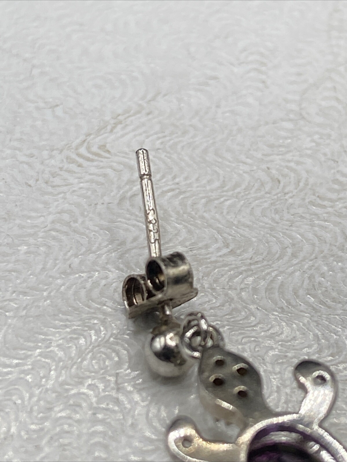 Sterling Silver Multi Colored Stone Turtle Post D… - image 6